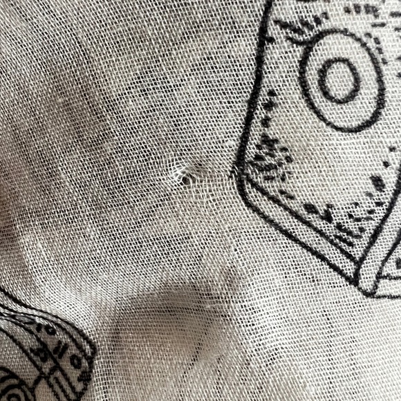 Vintage Camera Print Scarf Indie Sleaze Millennial Grunge - Picture 3 of 4